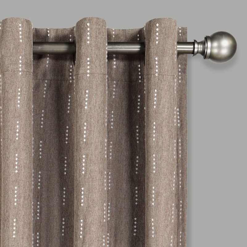 Eclipse Basel Dot Draft Stopper Energy Saving 100% Blackout Grommet Top Curtain Panel