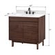 preview thumbnail 12 of 34, Avanity Carina Bathroom Vanity in Coffee Teak with White Engineered Stone Top