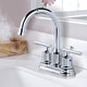 preview thumbnail 18 of 21, WOWOW 4 in. Centerset Double Handle Bathroom Faucet with Drain Kit Included