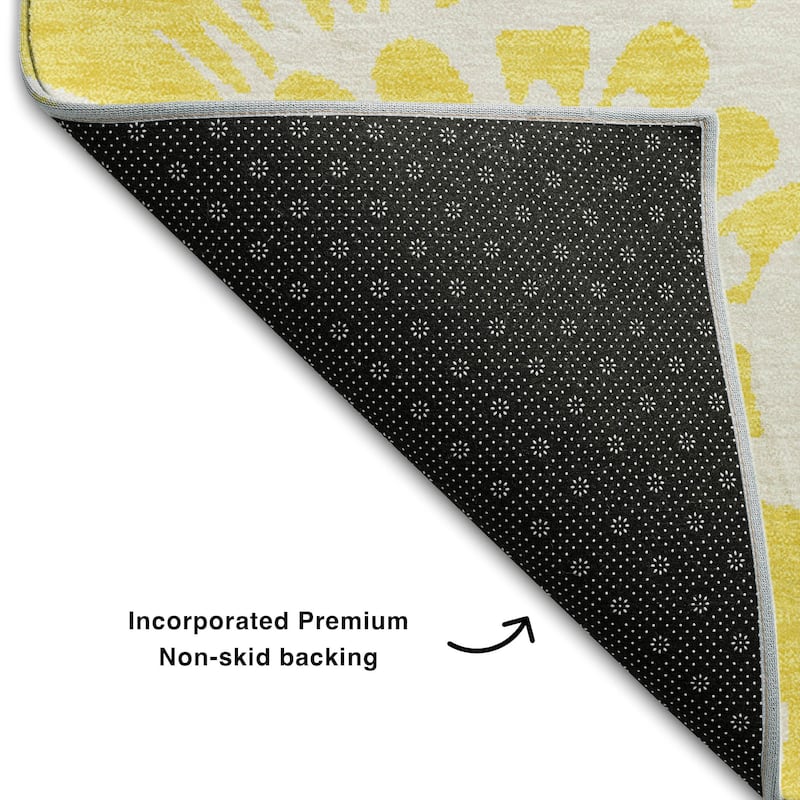 Premium Washable Super Soft Modern Floral Mayfield Rug