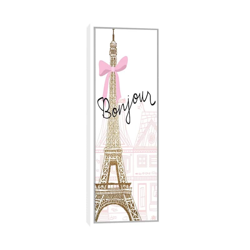 iCanvas "Paris Streets I" by Kimberly Allen Framed Canvas Print - 60x20 - White