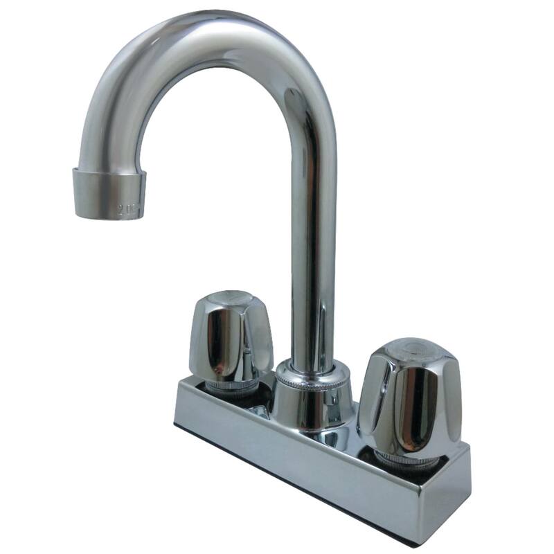 Kingston Brass Centerset Bar Faucet with Metal Knob Handles - Polished Chrome