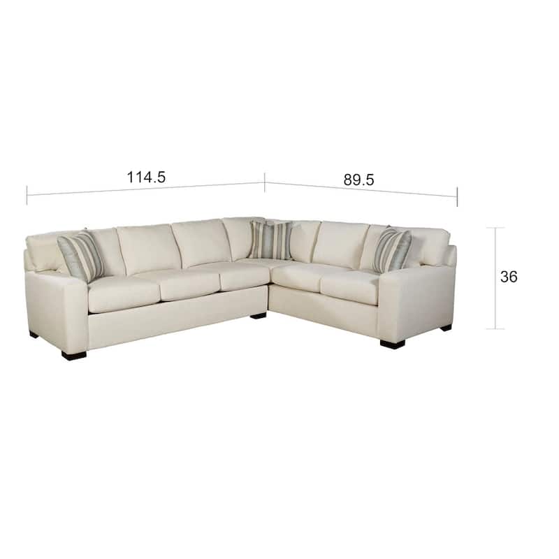 Kobe Cream Sectional Sofa Bed with Queen Gel Memory Foam Mattress