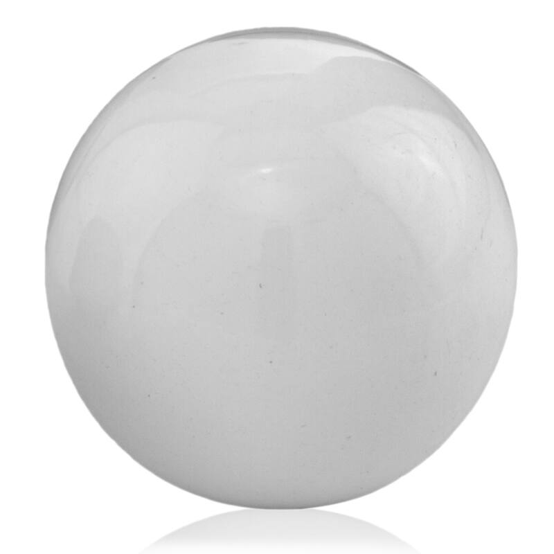 Classic 3" Blue Enameled Aluminum Decorative Sphere - White