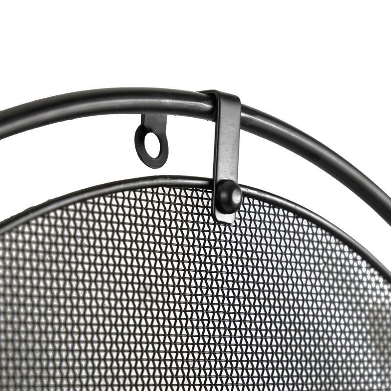 Black Metal Minimalistic Decorative Wall Clock with Mesh Backing