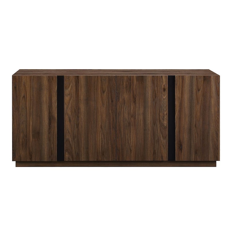 70" Mid-Century Modern Style TV Stand With 4 Doors