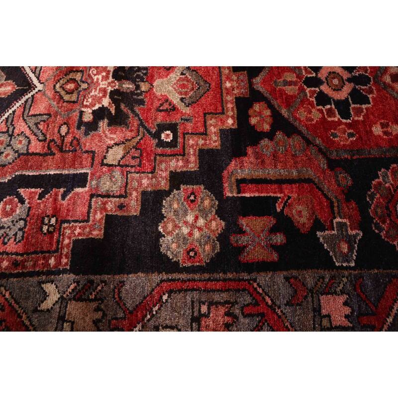 ECARPETGALLERY Hand-knotted Anatolian Vintage Black, Light Red Wool Rug - 3'5 x 10'6