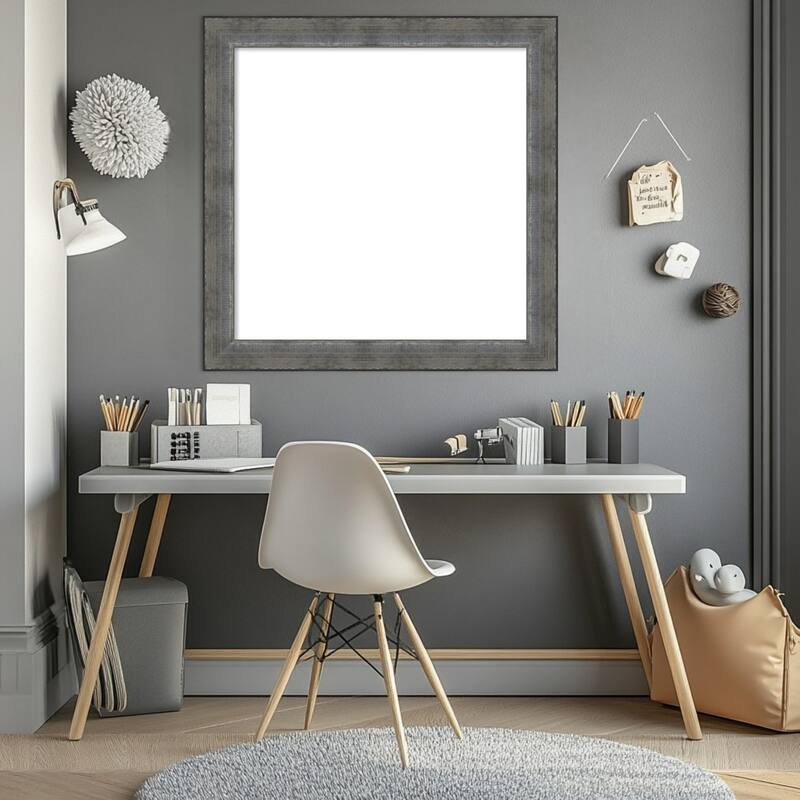 Amanti Art Forged Pewter Framed Dry Erase Magnetic Board