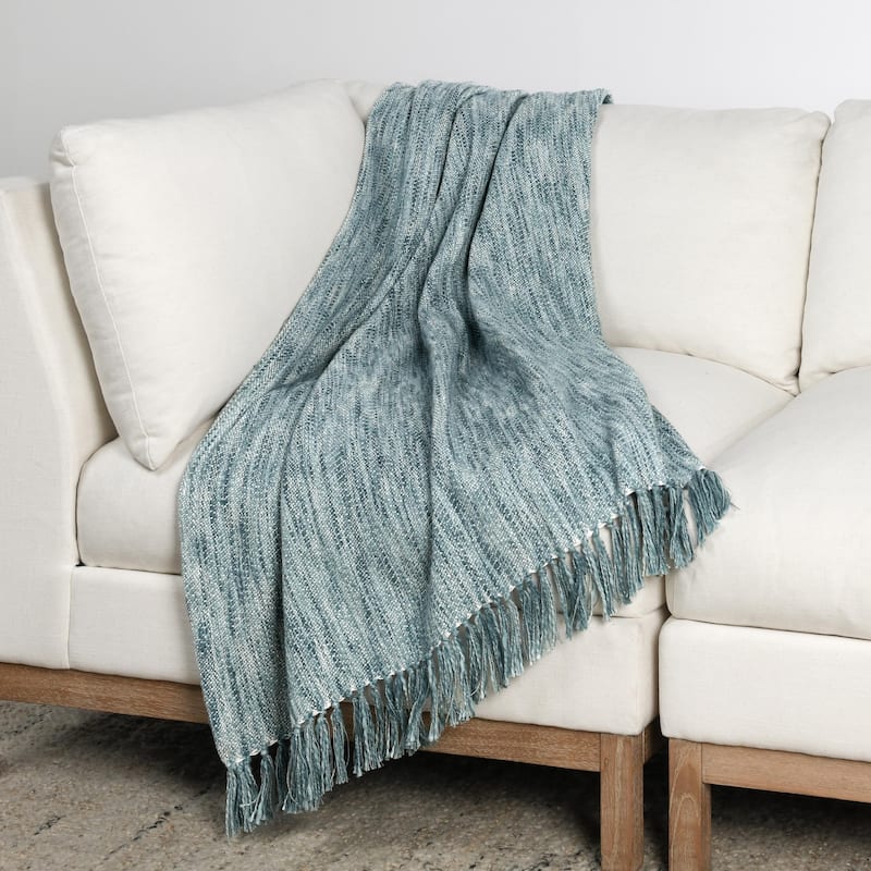 Villa by Classic Home Sharma 100% Cotton Linen 50x70 Throw Blanket