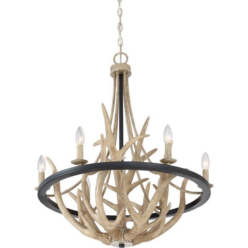 Carbon Loft Ranaut Earth Black 6-light Chandelier
