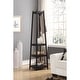 preview thumbnail 1 of 3, Roundhill Furniture Vassen 3-tier Storage Shelf Standing Coat Rack BLACK