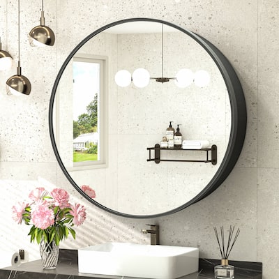 TokeShimi Round Medicine Cabinet with Mirror for Vanity