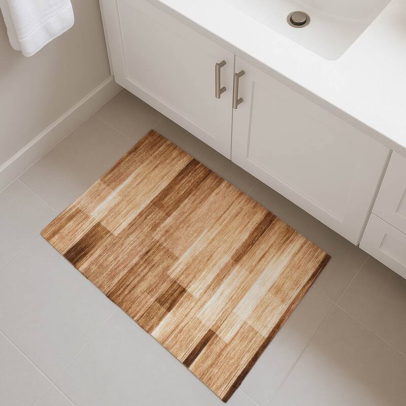 Premium Washable Super Soft Ombre Layers Mayfield Rug - Paprika - 1'8" x 2'6"