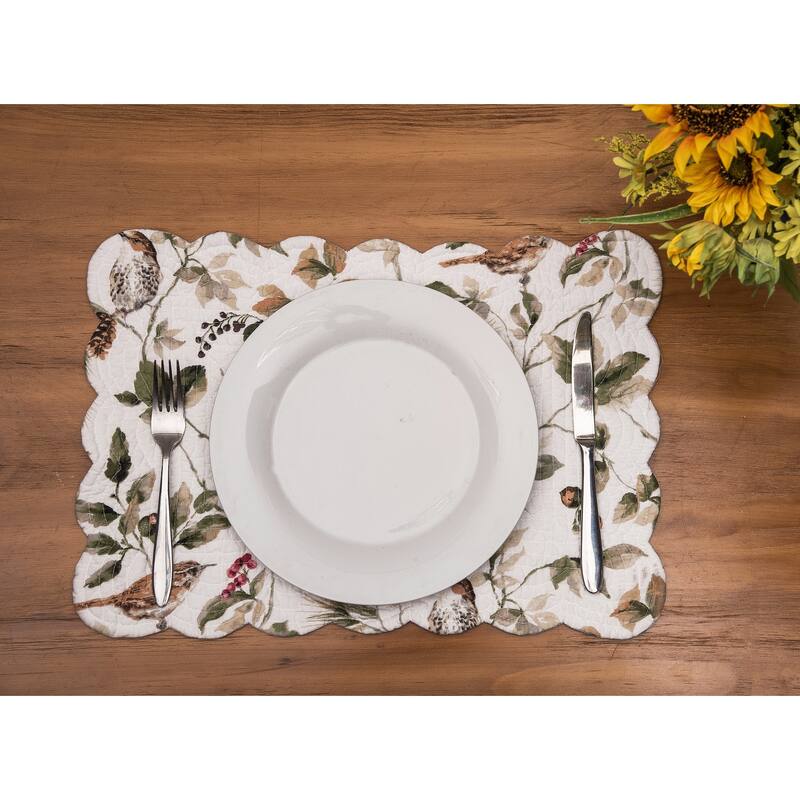 Mira Songbird Quilted Placemat Set 6