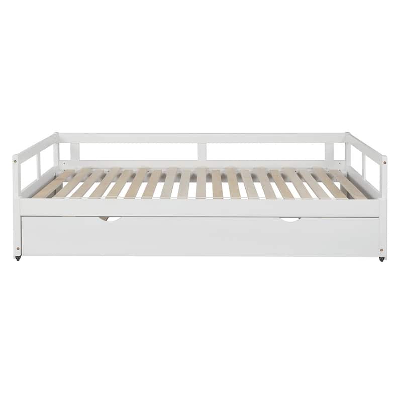 Merax Twin/King Expandable Sleeper Daybed with trundle