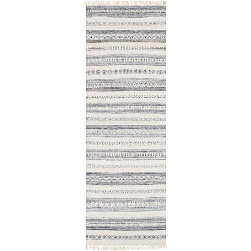 Surya Bala Modern Stripe Outdoor Area Rug - 2'6" x 8' Runner - Grey