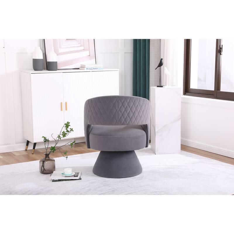 Swivel Round Barrel Accent Armchair for Living Room, Bedroom