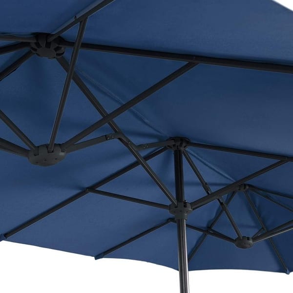 Shop Black Friday Deals On Phi Villa 13ft Outdoor Market Umbrella Double Sided Twin Large Patio Umbrella With Crank Navy Blue Red Beige Overstock 31058345