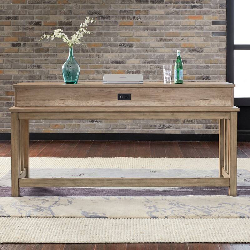 Liberty Furniture Sun Valley Sandstone Console Bar Table Charging Station - Sandstone