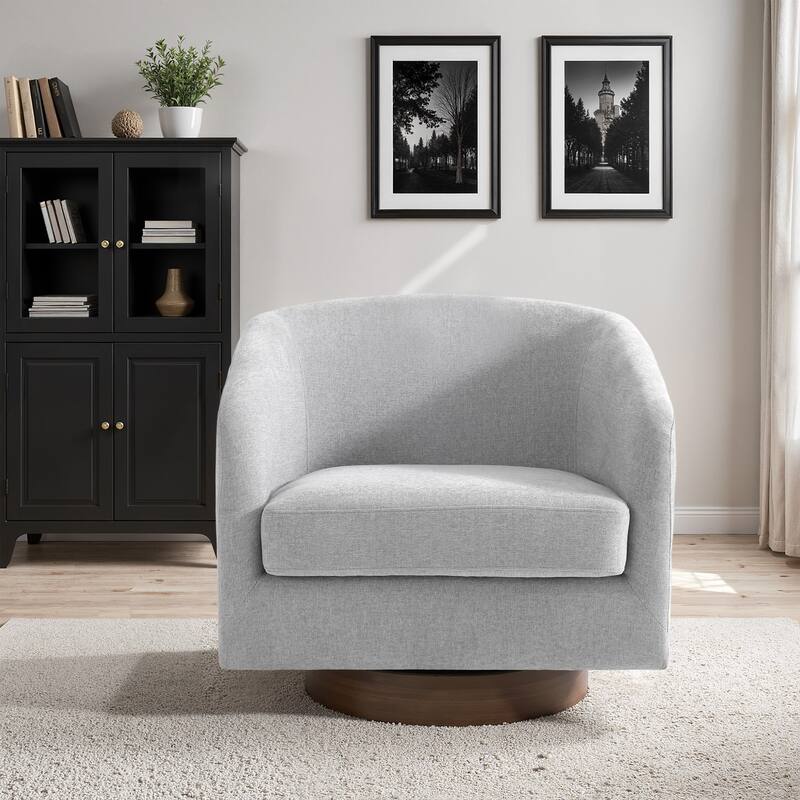 Modern 360°Swivel Barrel Chair
