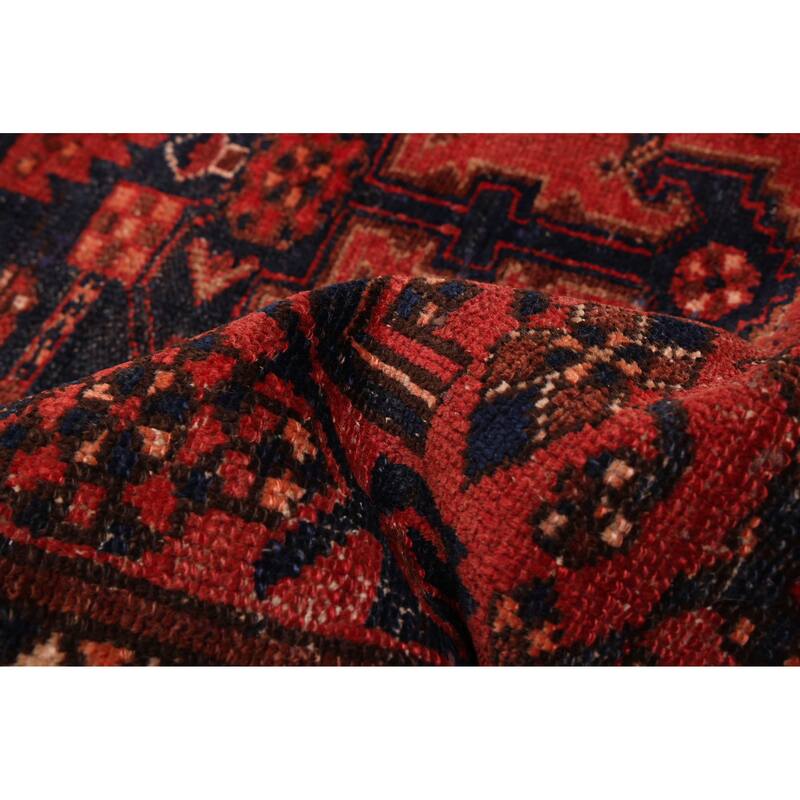 ECARPETGALLERY Hand-knotted Andelz Red Wool Rug - 3'11 x 6'11