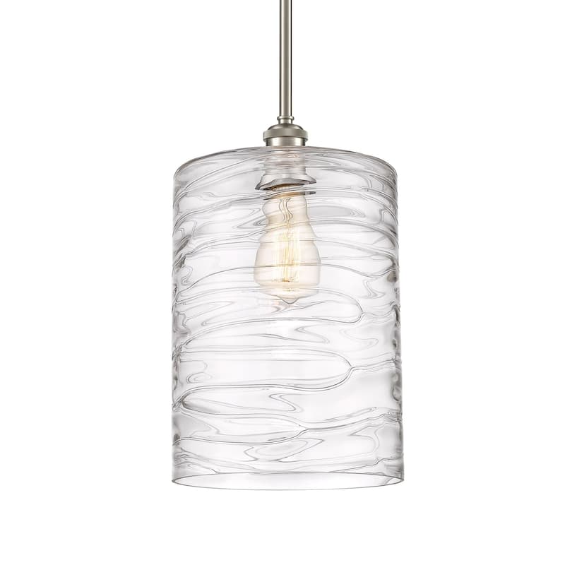 Innovations Lighting 516-1S-14-9-L Cobbleskill Pendant Cobbleskill 9" - Deco Swirl / Brushed Satin Nickel