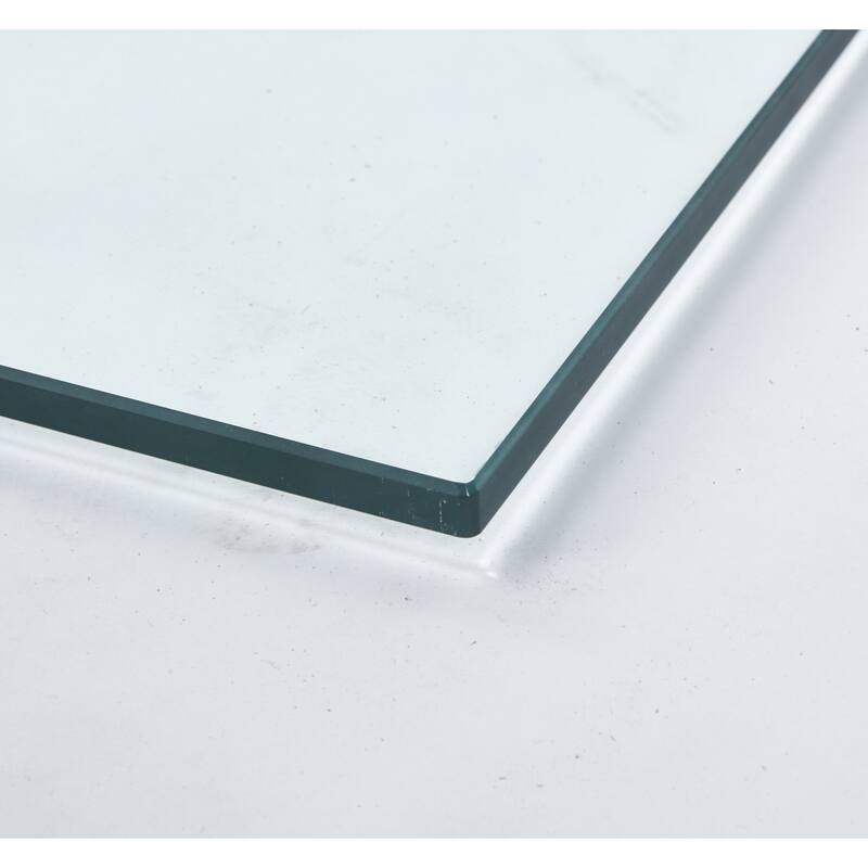 GDFStudio - Clear Transparent Heavy-Duty Tempered Glass Top Panel with Smooth Flat Surface