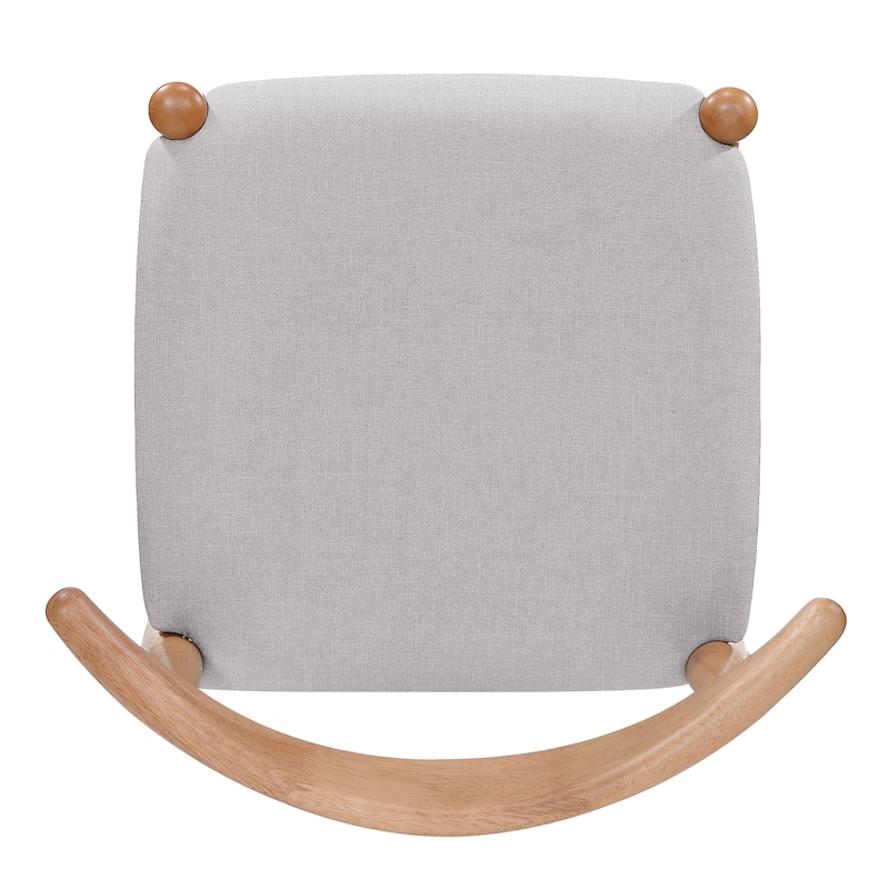 Set Of 2 Rubberwood Dining Chairs With Ergonomic Backrest & Comfort Cushions