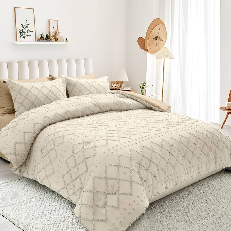 Set of 5/7 Pieces Brushed Comforter Set, Bed-in-a-Bag