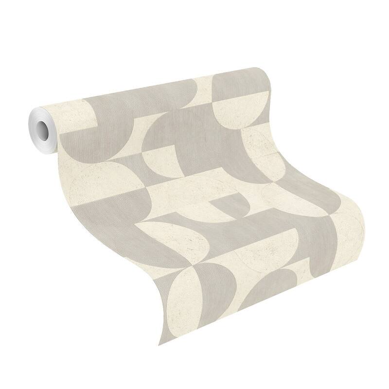 Advantage Barcelo Light Grey Circles Wallpaper