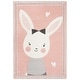 preview thumbnail 2 of 4, SAFAVIEH Carousel Kids Njomeza Bunny Rug - Pink/Ivory - 3' 3" x 5' 3"