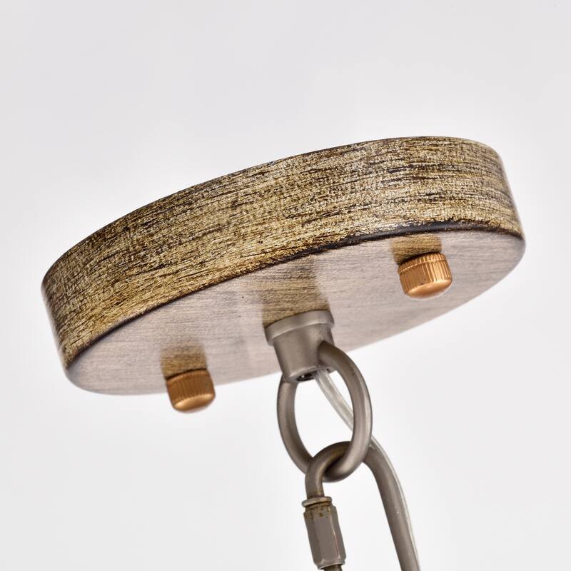 The Gray Barn Liam 48-inch Round Wagon Wheel 24-light Chandelier