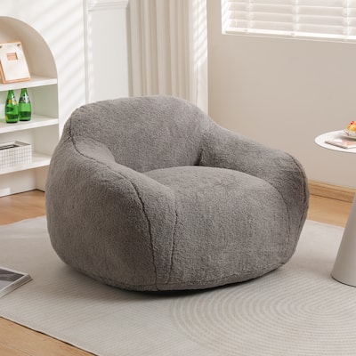 Comfy Large Bean Bag Sofa Chair with Armrest & Memory Foam Filler