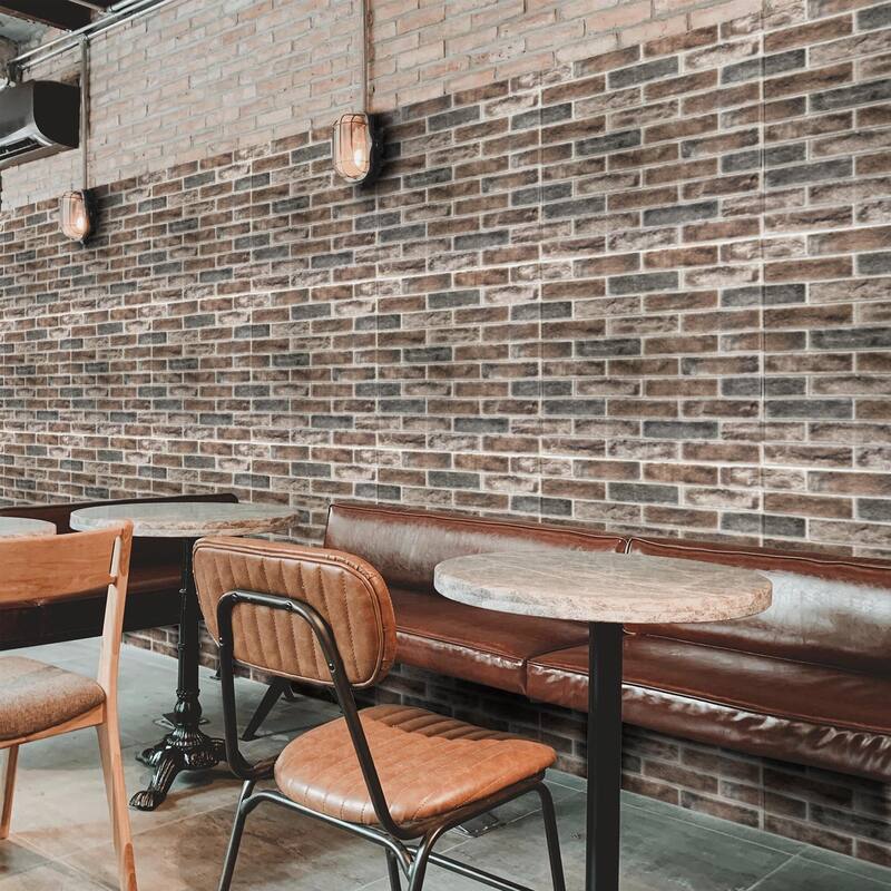Art3d 20pcs 27.5"x27.5" Self-adhesive Foam Faux Brick Wall Tile Wall Sticker