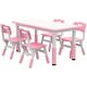 preview thumbnail 7 of 12, Kids 5-Piece Table and Chair Set with Adjustable Height for Toddlers Aged 1.5-5, Easy to Clean