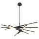 preview thumbnail 24 of 33, Modern Tiered Linear Sputnik Chandelier Warm Light 3000K Integrated LED Chandelier