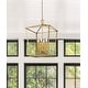 preview thumbnail 5 of 3, 25" Large Rustic Antiqued Gold Open Geometric Lantern