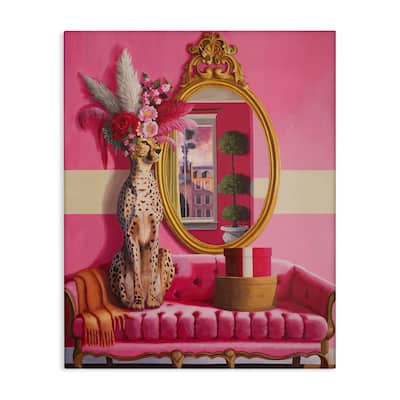 Stupell Sophisticated Leopard on Couch Canvas Wall Art Design By Heather Gauthier
