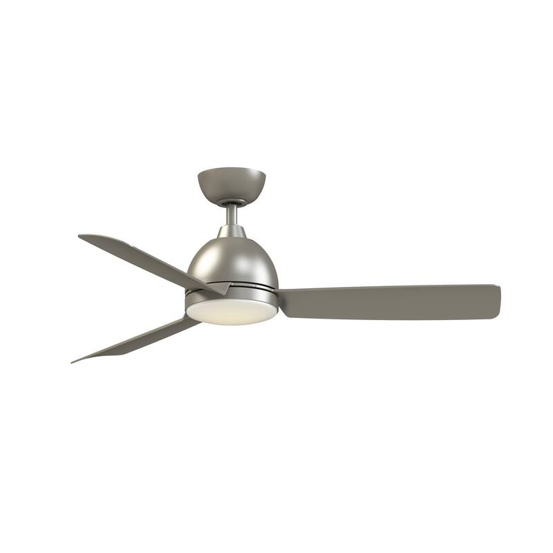 Starboard L 52 inch Indoor/Outdoor Marine Grade Ceiling fan with LED CCT Select Light Kit - 52 Inches - Brushed Nickel