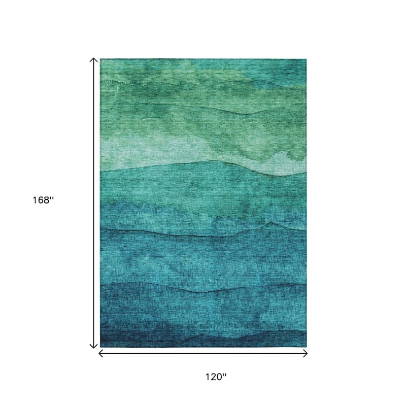 HomeRoots Abstract Modern Rectangle Outdoor Rug