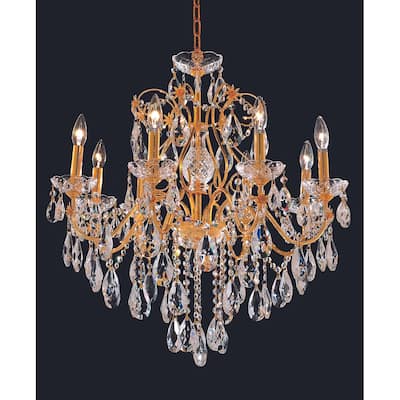Fleur Illumination Collection Chandelier D:26in H:23in Lt:8 Gold Finish