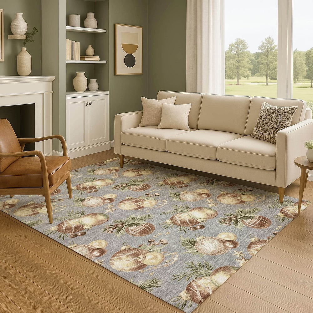 Premium Washable Super Soft Holiday Ornament Mayfield Rug