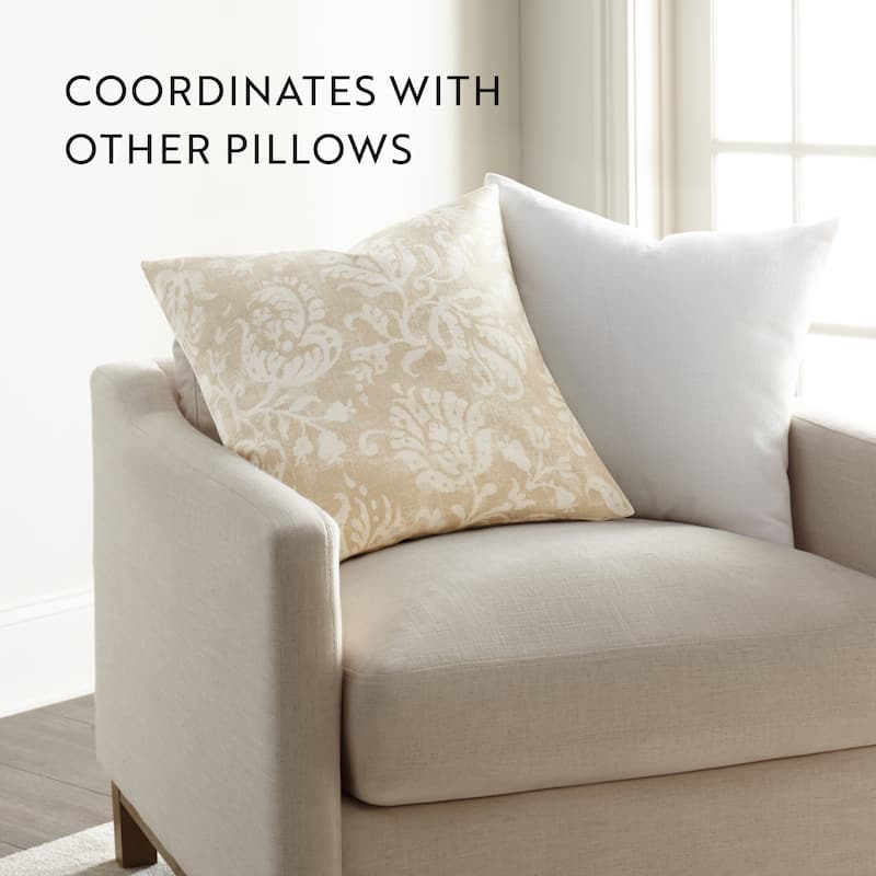 Elegant Patterns Cotton Decor Throw Pillow in Distressed Floral