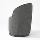 preview thumbnail 6 of 9, Modern Armless 360-Degree Swivel Dining Chair Barrel Chair
