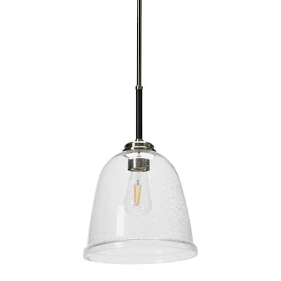 Robert Stevenson Lighting Landry - Seedy Glass and Metal Ceiling Light - 10L x 10W x 54H