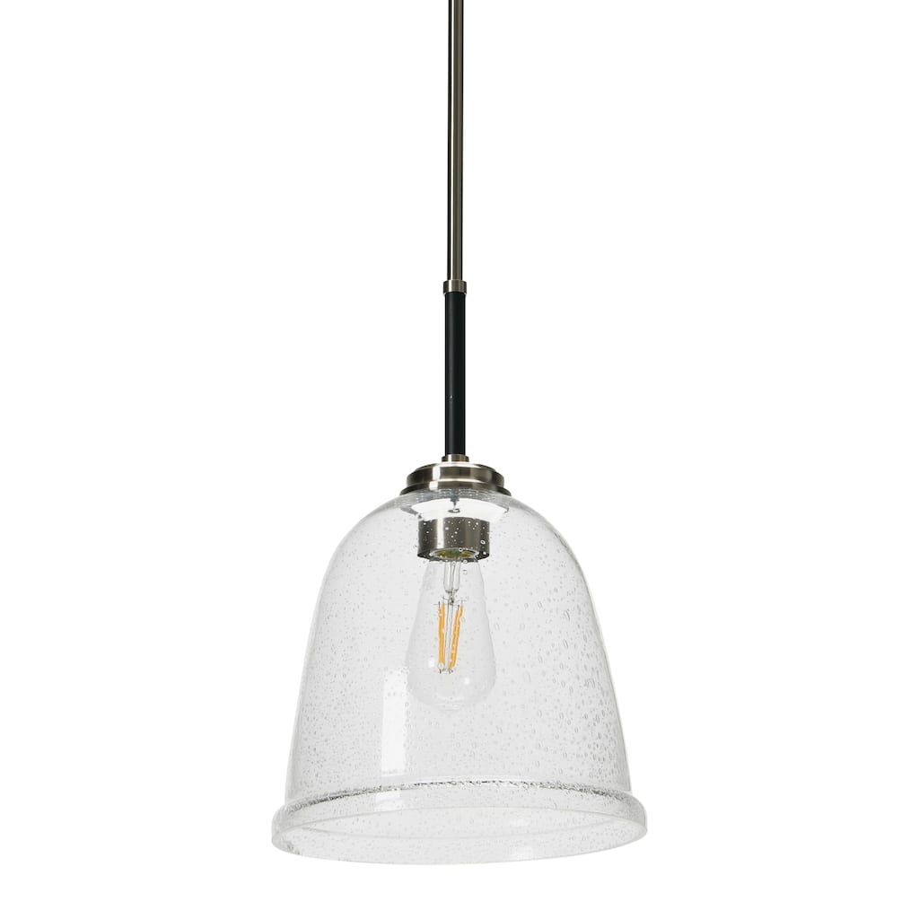 Robert Stevenson Lighting Landry - Seedy Glass and Metal Ceiling Light - 10L x 10W x 54H