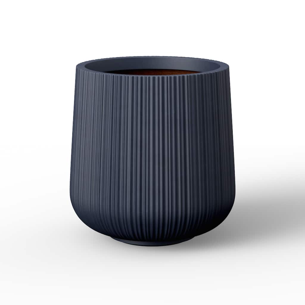 Concrete Round Planter Flower Pot with Drainage Holes