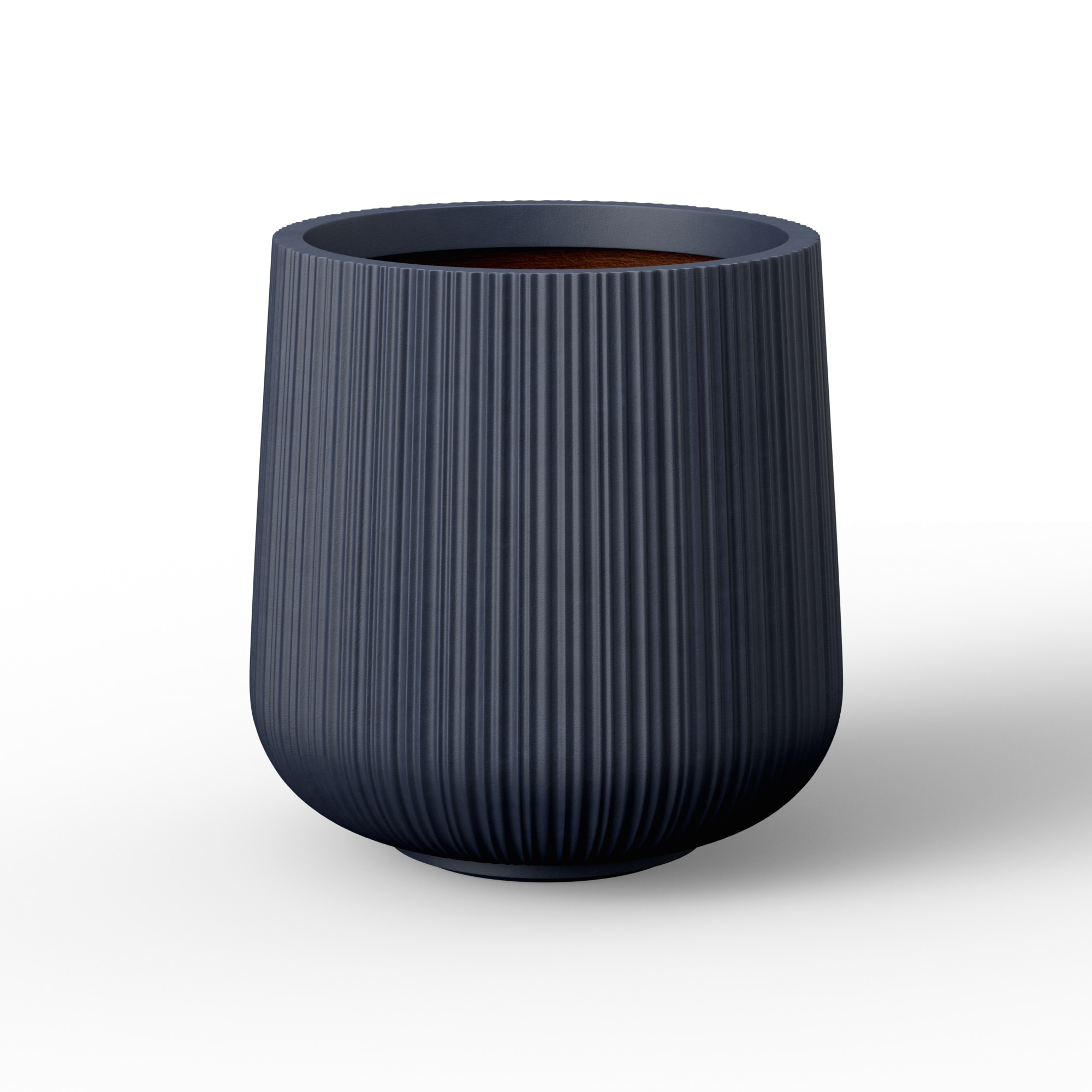 Concrete Tall Round Planter Pot with Drainage Holes