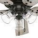 preview thumbnail 10 of 15, Hunter 52" Shady Grove Ceiling Fan with LED Light Kit/ Pull Chain, Standard or Flush Mount - Casual, Transitional
