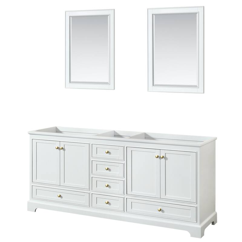 Wyndham Collection Deborah 79" Free Standing Double Wood Vanity